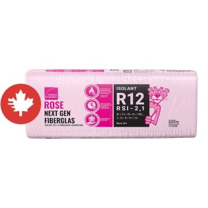 R-12 Pink Next Gen Fiberglas Insulation - 23" x 47" x 3 1/2" - Covers 150.1 sq. ft