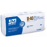 Johns Manville R40 Unfaced Fibreglass Batt Insulation 48-Sq. Ft. Walls and Attics