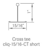 OWAcliq 15/16" Cross Tee — 2' [1 Piece] - Image 2