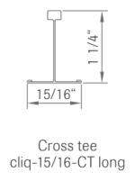 OWAcliq 15/16" Cross Tee — 4' [1 Piece] - Image 2
